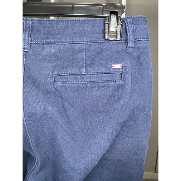 Tommy Hilfiger Pants Womens 8 Blue Straight Leg Button Fly Stretch Flat Front - Picture 3 of 10
